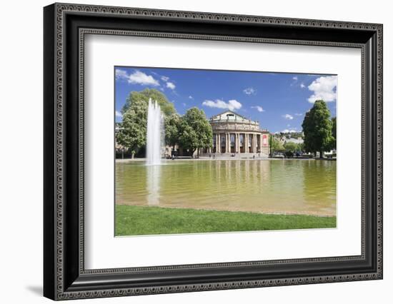 Opera House, Eckensee Lake, Schlosspark, Stuttgart, Baden-Wurttemberg, Germany-Markus Lange-Framed Photographic Print