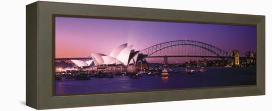 Opera House Harbour Bridge Sydney Australia-null-Framed Stretched Canvas