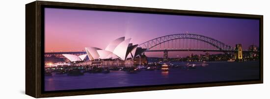 Opera House Harbour Bridge Sydney Australia-null-Framed Stretched Canvas