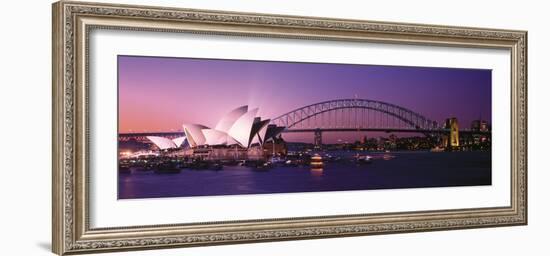 Opera House Harbour Bridge Sydney Australia-null-Framed Photographic Print