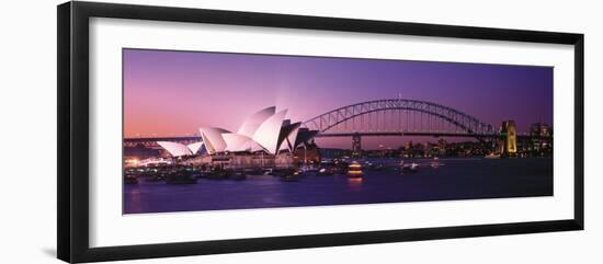 Opera House Harbour Bridge Sydney Australia-null-Framed Photographic Print