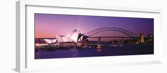 Opera House Harbour Bridge Sydney Australia-null-Framed Photographic Print