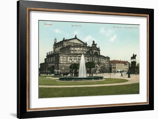 Opera House in Old Dresden, Germany-null-Framed Art Print