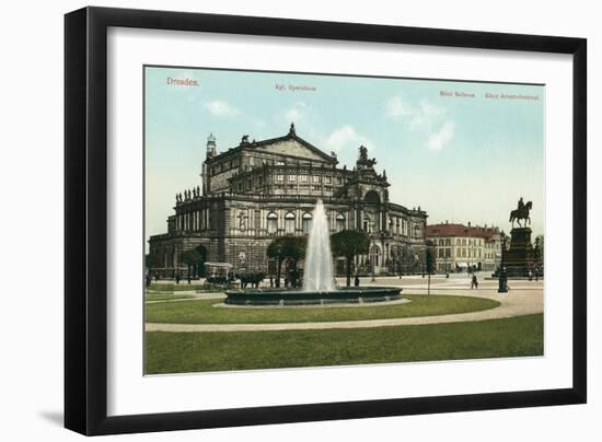 Opera House in Old Dresden, Germany-null-Framed Art Print
