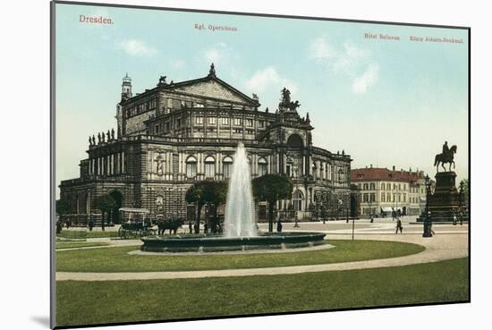 Opera House in Old Dresden, Germany-null-Mounted Art Print