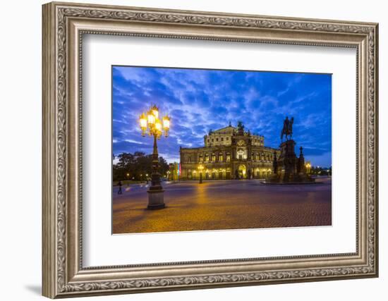Opera House (Semperoper Dresden), Dresden, Saxony, Germany-Jon Arnold-Framed Photographic Print