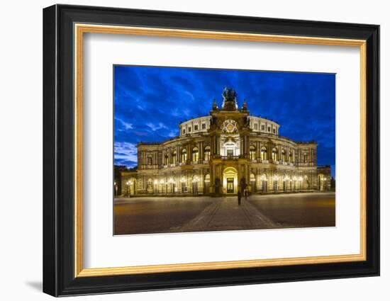 Opera House (Semperoper Dresden), Dresden, Saxony, Germany-Jon Arnold-Framed Photographic Print