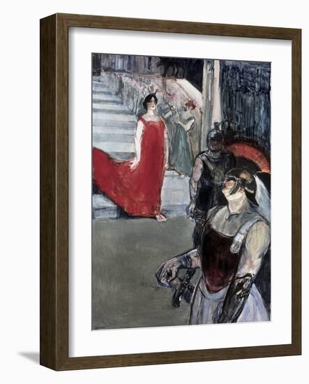 Opera Messalina at Bordeau-Henri de Toulouse-Lautrec-Framed Giclee Print