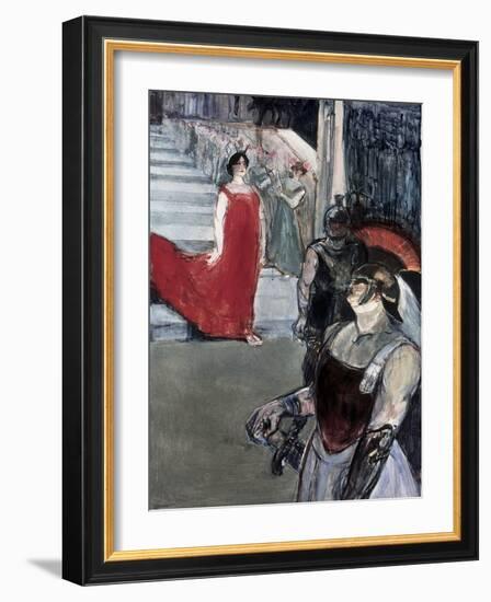 Opera Messalina at Bordeau-Henri de Toulouse-Lautrec-Framed Giclee Print