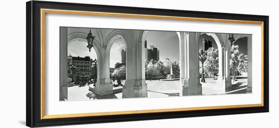 Opera Overlooking the Financial District, Frankfurt, Hesse, Germany-null-Framed Photographic Print