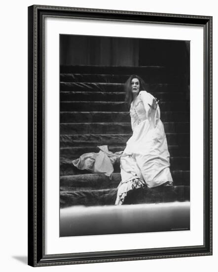 Opera Singer Joan Sutherland in the Title Role of "Lucia Di Lammermoor" at the Metropolitan Opera-Alfred Eisenstaedt-Framed Premium Photographic Print