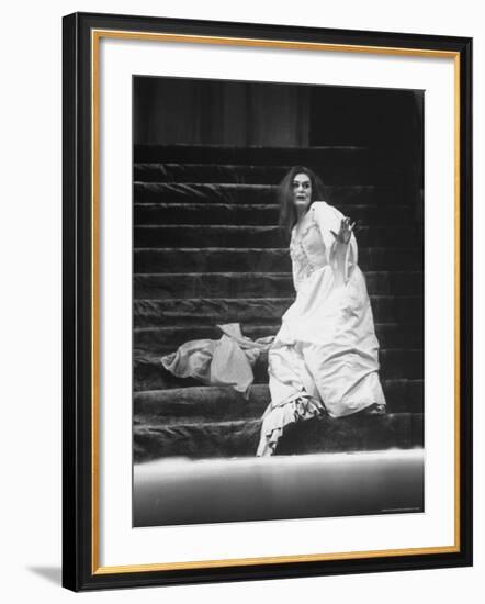 Opera Singer Joan Sutherland in the Title Role of "Lucia Di Lammermoor" at the Metropolitan Opera-Alfred Eisenstaedt-Framed Premium Photographic Print