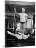 Opera Singer Roberta Peters Balancing Her Trainer, Joseph Pilates, on Her Operatic Breadbasket-Michael Rougier-Mounted Premium Photographic Print