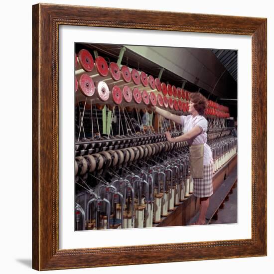 Operating a Wool-Winding Machine-Heinz Zinram-Framed Photographic Print