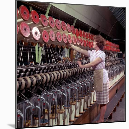 Operating a Wool-Winding Machine-Heinz Zinram-Mounted Photographic Print