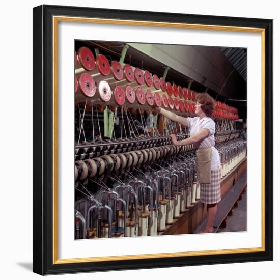 Operating a Wool-Winding Machine-Heinz Zinram-Framed Photographic Print