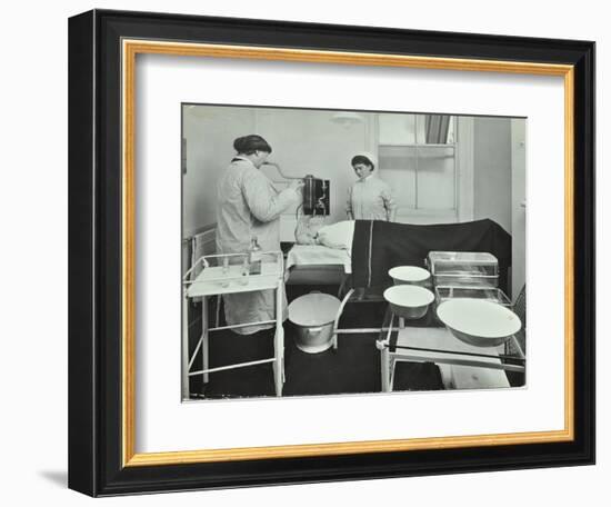 Operating Room, Fulham School Treatment Centre, London, 1914-null-Framed Photographic Print