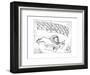 Operating theater where mouse is removing thorn from Lion's foot. - New Yorker Cartoon-John O'brien-Framed Premium Giclee Print