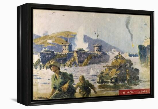 Operation Dragoon the Successful Allied Invasion of Southern France-A. Brenot-Framed Stretched Canvas
