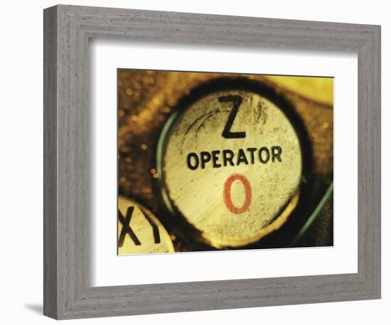 Operator Button on Telephone-Robert Llewellyn-Framed Photographic Print