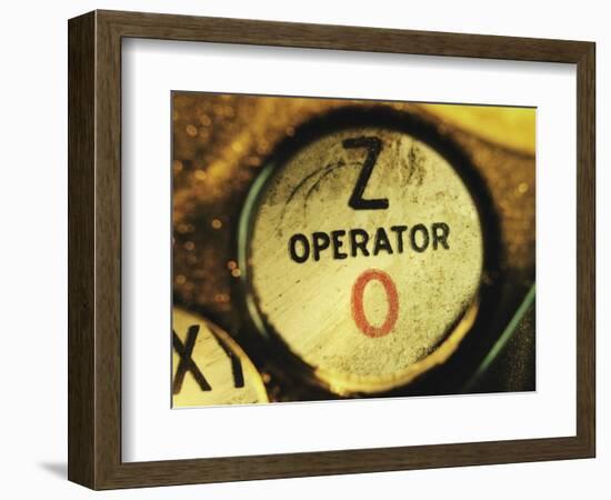 Operator Button on Telephone-Robert Llewellyn-Framed Photographic Print