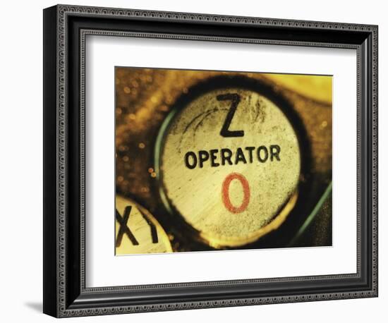 Operator Button on Telephone-Robert Llewellyn-Framed Photographic Print