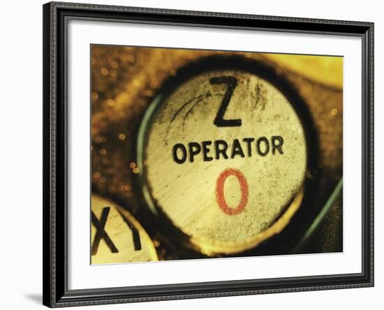 Operator Button on Telephone-Robert Llewellyn-Framed Photographic Print