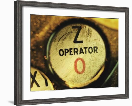 Operator Button on Telephone-Robert Llewellyn-Framed Photographic Print