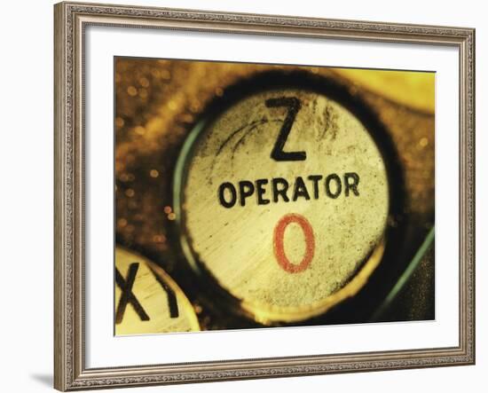 Operator Button on Telephone-Robert Llewellyn-Framed Photographic Print