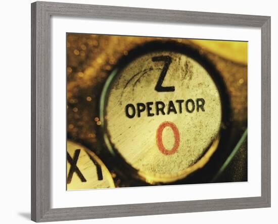 Operator Button on Telephone-Robert Llewellyn-Framed Photographic Print