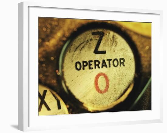 Operator Button on Telephone-Robert Llewellyn-Framed Photographic Print