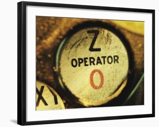Operator Button on Telephone-Robert Llewellyn-Framed Photographic Print
