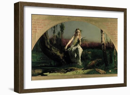 Ophelia, 1852-Arthur Hughes-Framed Giclee Print