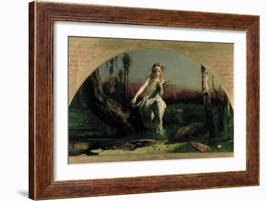 Ophelia, 1852-Arthur Hughes-Framed Giclee Print