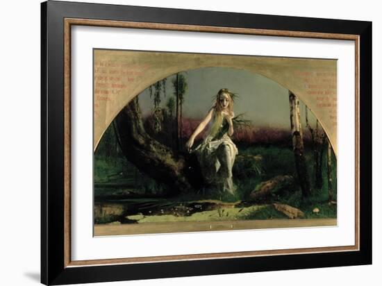 Ophelia, 1852-Arthur Hughes-Framed Giclee Print