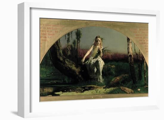 Ophelia, 1852-Arthur Hughes-Framed Giclee Print