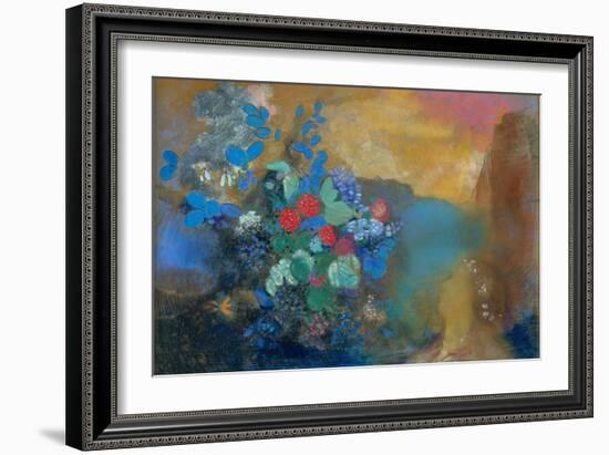 Ophelia Among the Flowers, C. 1907-Odilon Redon-Framed Giclee Print