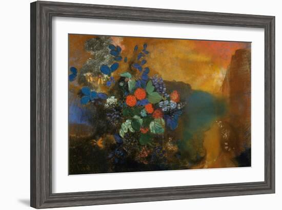 Ophelia Among the Flowers-Odilon Redon-Framed Giclee Print