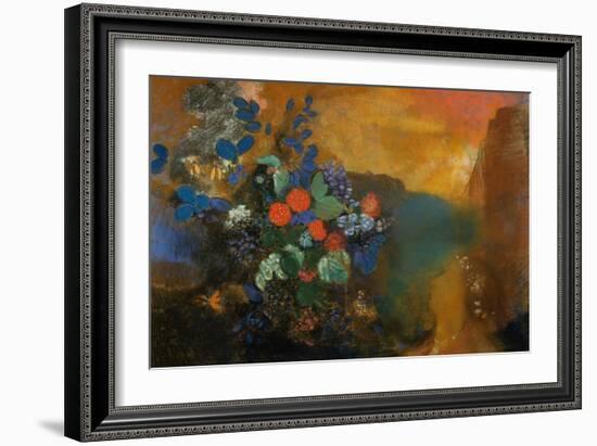 Ophelia Among the Flowers-Odilon Redon-Framed Giclee Print