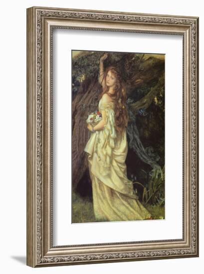 Ophelia and He Will Not Come Again, 1863-64-Arthur Hughes-Framed Art Print