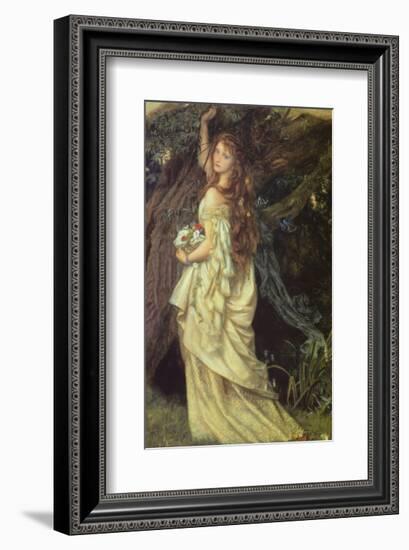 Ophelia and He Will Not Come Again, 1863-64-Arthur Hughes-Framed Art Print