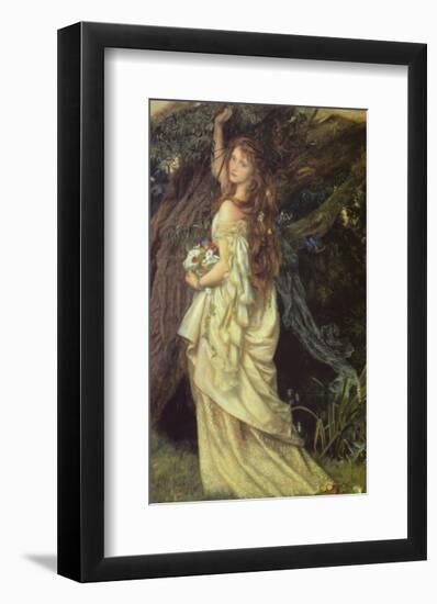 Ophelia and He Will Not Come Again, 1863-64-Arthur Hughes-Framed Art Print