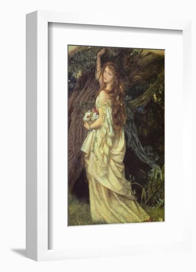 Ophelia and He Will Not Come Again, 1863-64-Arthur Hughes-Framed Art Print