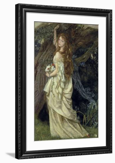 Ophelia, ca. 1865-Arthur Hughes-Framed Art Print