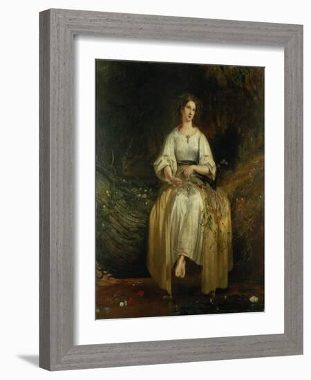 Ophelia Weaving Her Garlands, 1842-Richard Redgrave-Framed Giclee Print