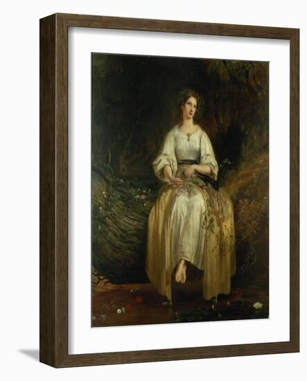 Ophelia Weaving Her Garlands, 1842-Richard Redgrave-Framed Giclee Print