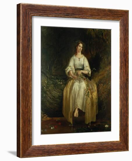 Ophelia Weaving Her Garlands, 1842-Richard Redgrave-Framed Giclee Print