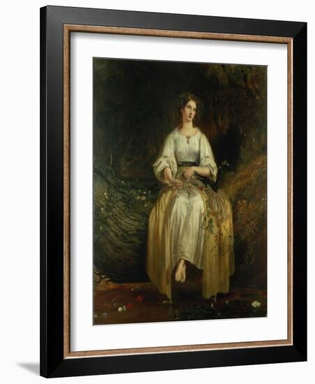 Ophelia Weaving Her Garlands, 1842-Richard Redgrave-Framed Giclee Print