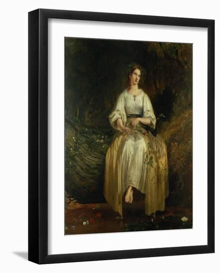 Ophelia Weaving Her Garlands, 1842-Richard Redgrave-Framed Giclee Print