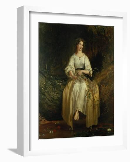 Ophelia Weaving Her Garlands, 1842-Richard Redgrave-Framed Giclee Print